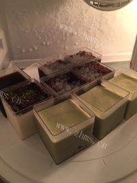 清爽的抹茶红豆小方杯做法图解1)