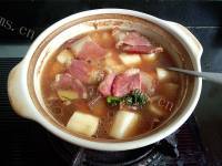 无油版腊肉炖山药做法图解9)