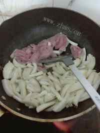 家常菜杏鲍菇炒肉丝做法图解5)