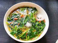 家常菜虾仁菠菜塔做法图解5)