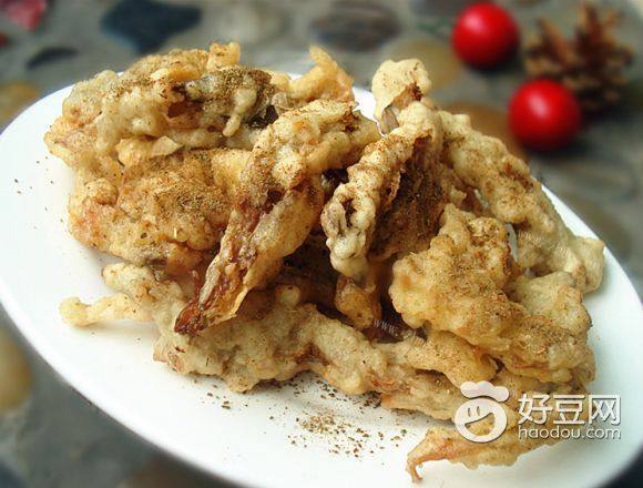 干炸平菇