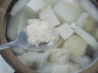 淡菜萝卜豆腐汤做法图解7)