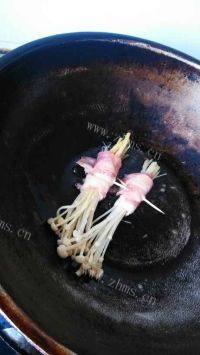 家常菜培根金针菇