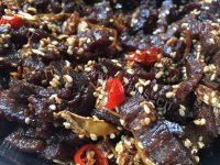 美味的麻辣牛肉条