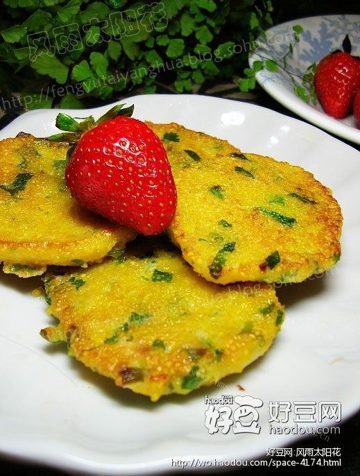 煎玉米糁饼