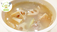 美味又营养的花生莲藕炖猪骨汤做法图解5)