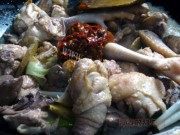 家常菜辣味毛豆烧鸡做法图解3)