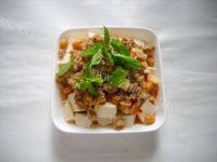 美味腊豆肉末蒸豆腐做法图解9)