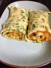 美味的葱花鸡蛋饼做法图解9)