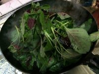 美味营养的皮蛋苋菜汤做法图解3)