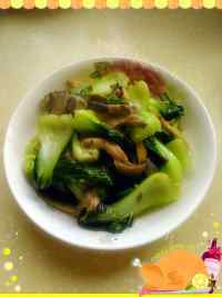 家常版清炒平菇小油菜做法图解8)