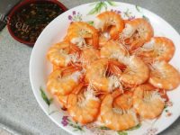 美味的白灼基围虾