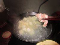 虾仁瘦肉豆腐菜花汤做法图解5)