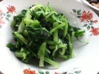 美味肉片烩小白菜做法图解3)