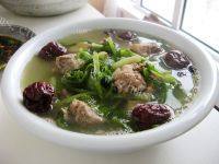 家常排骨炖小白菜