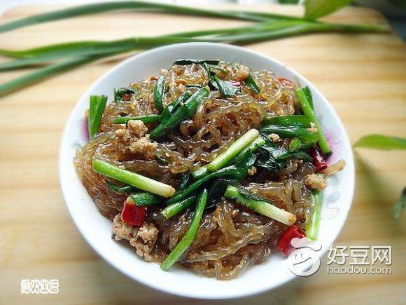 肉末韭菜炒粉条