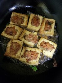 家常菜煎酿豆腐做法图解11)