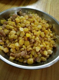 家常菜玉米炒肉末