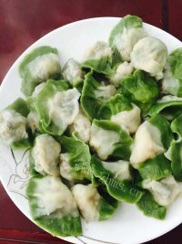 好吃的青汁荠菜水饺做法图解9)