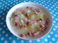 家常菜咸肉蒸冬瓜