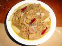 家常菜猪肉酸菜炖粉条