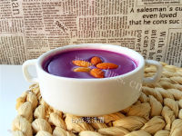 美味的紫薯牛奶米糊的做法图解九