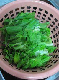 家常菜豉香油麦菜做法图解1)