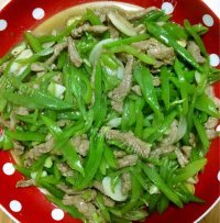 家常菜豆角丝炒肉