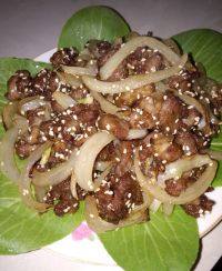 美味的孜然羊肉