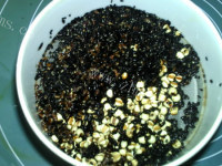 有好处的润肠三黑米糊做法图解2)