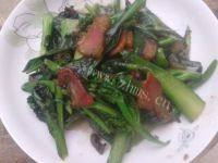 家常菜芥蓝炒腊肉