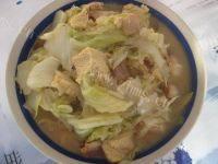 简易的冻豆腐炖白菜