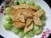 家常菜肉松烧豆腐做法图解8)