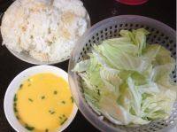 简易的包菜蛋炒饭做法图解1)