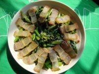 家常菜腊肉炒菜心