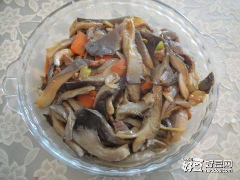 肉片炒鲜蘑