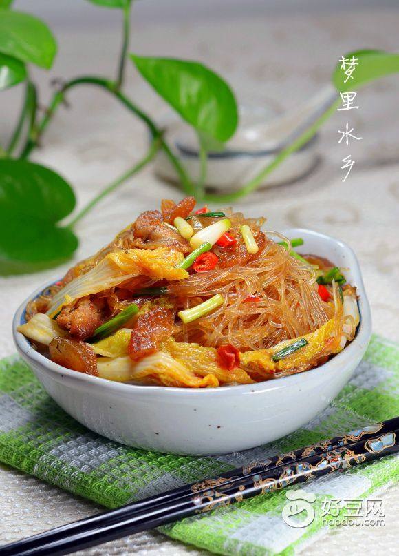 娃娃菜炒粉丝