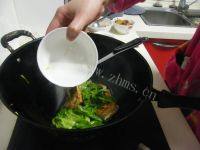 家常菜小白菜煎豆腐做法图解9)