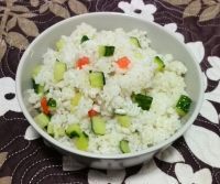 营养的孜然胡萝卜黄瓜炒饭做法图解11)
