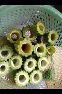 家常菜酿苦瓜做法图解2)
