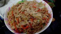 自己做的素炒饼