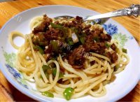 浪漫的黑椒牛肉意面做法图解5)