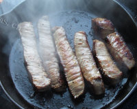 美味的香煎牛排面包片做法图解11)