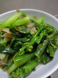 诱人的腊肉炒芥兰