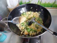 家常生菜鸡蛋焗饭做法图解11)