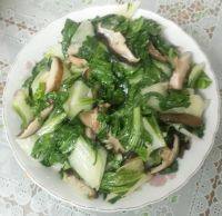 家常菜青菜炒香菇