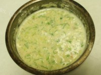 美味的鸡蛋青菜豆渣饼做法图解4)
