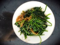 美味的菠菜炒粉丝