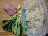色泽鲜亮的青菜肉丝面做法图解1)