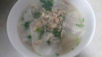 美味的猪肉大葱馄饨